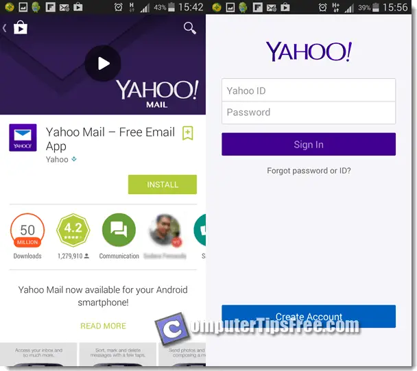 how to log out of yahoo mail app